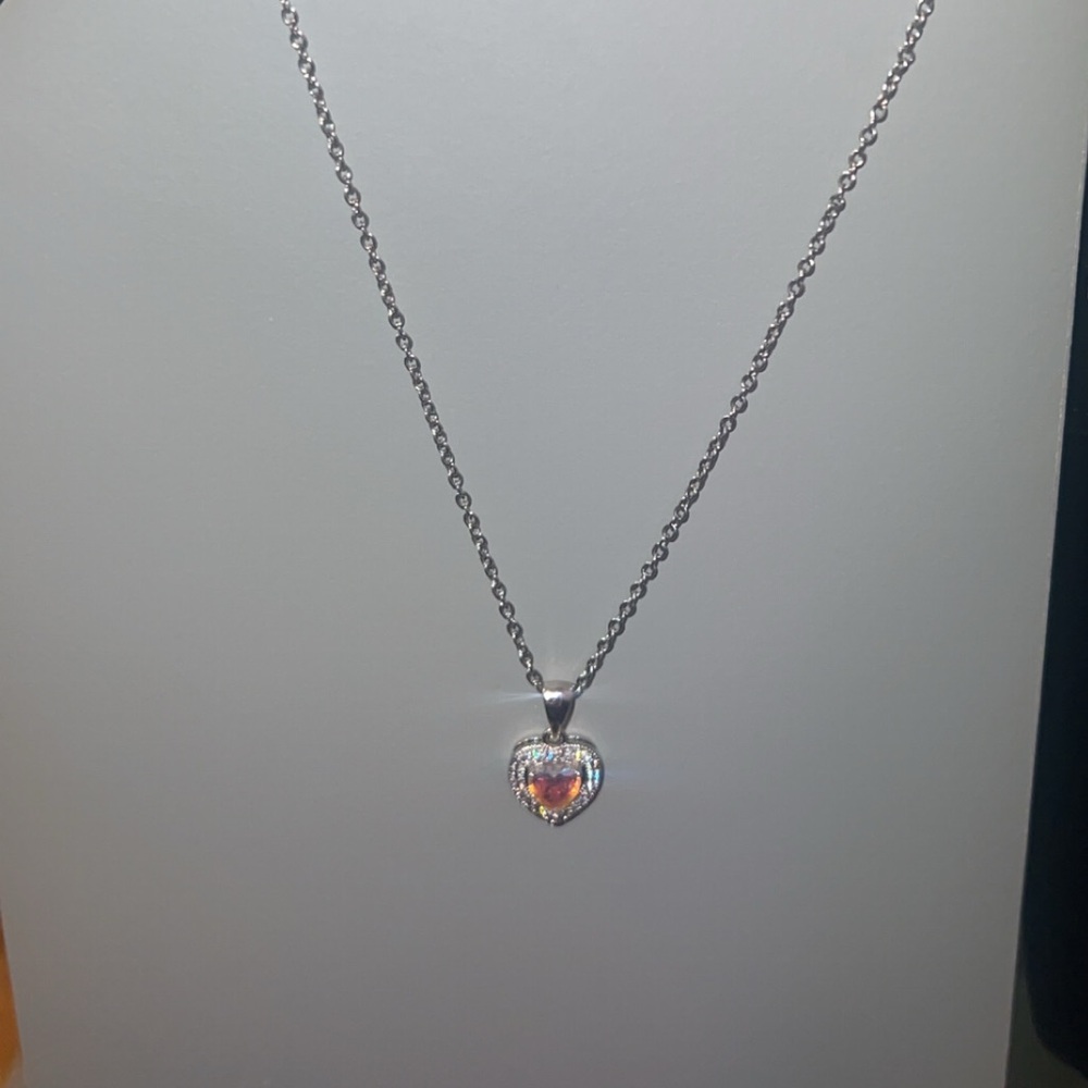 Elegant Silver Heart Pendant Necklace